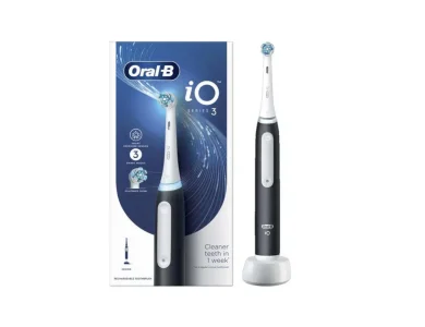 Oral-B iO Series 3 Magnetic Black Ηλεκτρική Οδοντόβουρτσα με Θήκη Ταξιδίου, 1τμχ