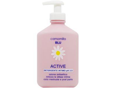 Camomilla Blu Active Intimate Wash, Υγρό Καθαρισμού Eυαίσθητης Περιοχής pH3.5, 300ml