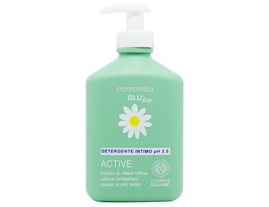Camomilla Blu Active Bio Intimate Wash, Υγρό Καθαρισμού Eυαίσθητης Περιοχής pH3.5, 300ml