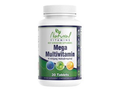 Natural Vitamins Mega Multivitamin, Συμπλήρωμα Διατροφής με Πολυβιταμίνες, 30tabs