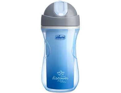 Chicco Sport Cup Παγούρι Υγρών με Καλαμάκι σε Μπλε Παραλλαγή για Ηλικίες 14m+, 266ml, 1 τμχ