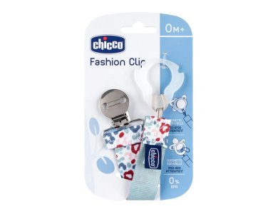 Chicco Fashion Clip Κλιπ Πιπίλας Πολύχρωμο 0m+, 1τμχ
