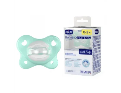 Chicco Physioforma Dual Soft 100% Πιπίλα Σιλικόνης (0-2m) Mint, 1τμχ