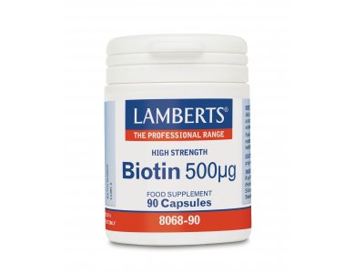 Lamberts Biotin (Vitamin B-7) 500 μg 90caps
