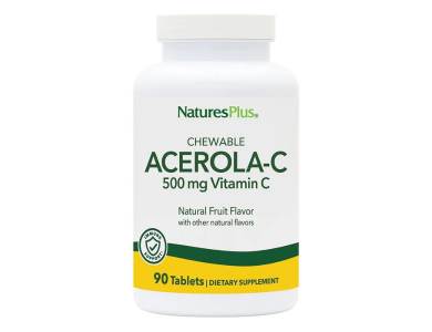 Natures Plus Acerola-C 500mg Vitamin C, 90chew.tabs