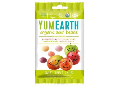 Yumearth Organic Sour Beans Βιολογικά Κουφετάκια Φρούτων, 50gr