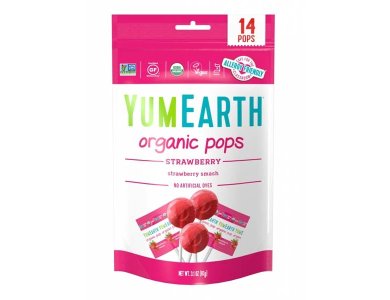 Yumearth Organic Pops Βιολογικά Γλειφιτζούρια Φράουλα (87gr), 14τεμ