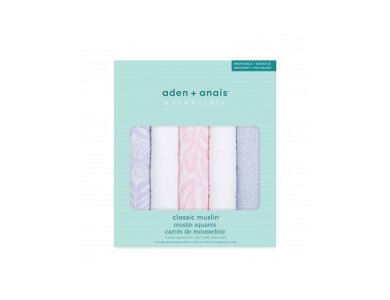 Aden + Anais Muslin Squares Damsel Μουσελίνα Βαμβακερή, 5τμχ