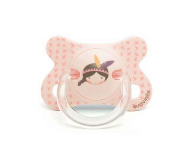 Suavinex Aνατομική Πιπίλα Fusion Pink Indian, με Θηλή Σιλικόνης 2-4m