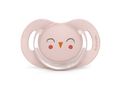 Suavinex Premium Bonhomia Owl Πιπίλα Σιλικόνης για (6-18m) Ροζ, 1τμχ