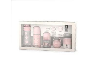 Suavinex Premium Bonhomia Baby Pink Set, Πλήρες Σετ για Νεογέννητο Μωρό Ρόζ, 1σετ