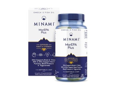 Minami MorEPA Plus Omega 3 Fish Oil, Ιχθυέλαιο με ΕPA και DHA υψηλής καθαρότητας και συγκέντρωσης, 60 softgels