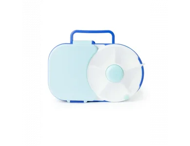 Gobe LunchBox Blueberry Blue, Δοχείο για Σνακ με 1 Μεγάλη & 4 Περιστρεφόμενες Θήκες, 1τμχ