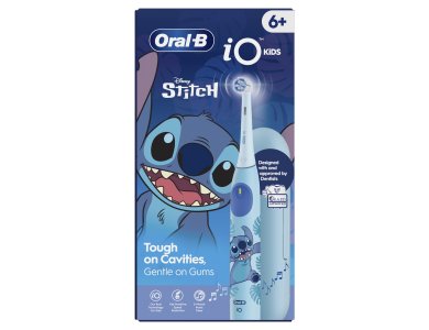 Oral-B iO Disney Stitch Επαναφορτιζόμενη Ηλεκτρική Οδοντόβουρτσα, 1τεμ, Κεφαλή Οδοντόβουρτσας, 1τεμ & Θήκη Ταξιδίου, 1τεμ από 6+ ετών, 1σετ