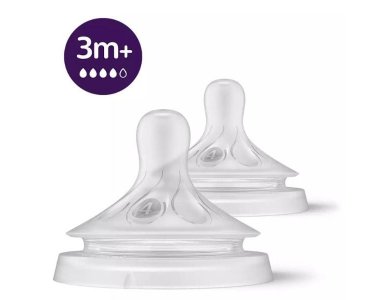 Philips Avent Natural Response (SCY964/02) Θηλή Σιλικόνης 3m+, 2τεμ