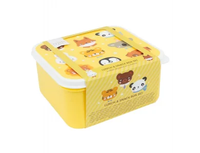 A Little Lovely Company Animal Friends, Σετ φαγητού και σνακ, Φίλοι των ζώων, 4τμχ