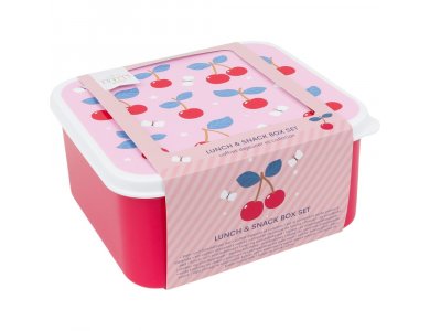 A Little Lovely Company Cherries, Σετ φαγητού και σνακ, Κεράσια, 4τμχ