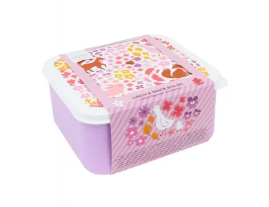 A Little Lovely Company Flower Garden, Σετ φαγητού και σνακ, Κήπος με λουλούδια, 4τμχ