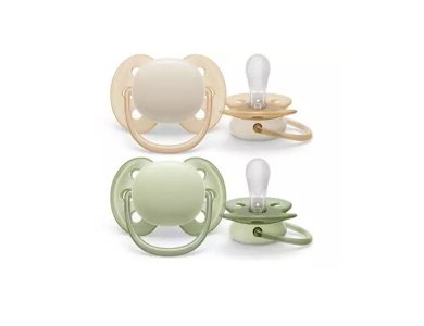 Philips Avent Ultra Soft (SCF091/32), Ορθοδοντική Πιπίλα Σιλικόνης 0-6m, 2τεμ