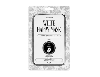 Kocostar White Happy Mask, Μάσκα Προσώπου με Νιασιναμίδη, 1τμχ