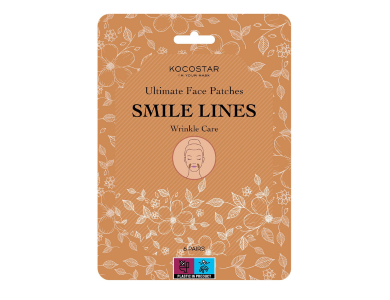 Kocostar Ultimate Face Patces Smile Lines Wrinkle Care, Επιθέματα Για τις πτυχές γύρω από το στόμα, 6 ζεύγοι