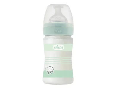 Chicco Well Being Μπιμπερό Γυάλινο Βεραμάν με Ριγές 0m+, 150ml