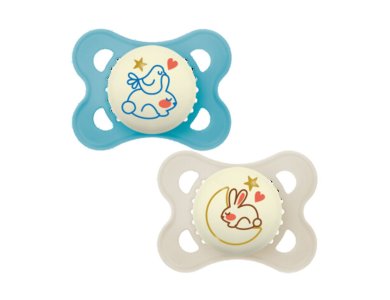 Mam Original Night, Ορθοδοντική Πιπίλα Σιλικόνης 2-6m, 2τεμ