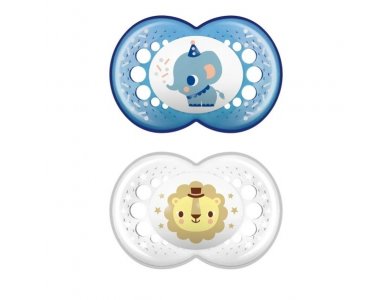 Mam Original, Ορθοδοντική Πιπίλα με Σιλικόνη 16m+, 2τεμ