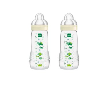 Mam Σετ Easy Active, Πλαστικό Μπιμπερό 4m+, 2x330ml