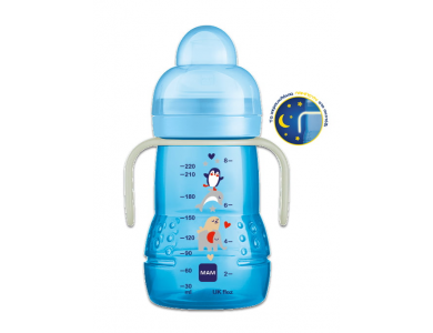 Mam, Μπιμπερό Μετάβασης σε Ποτηράκι Trainer+ Night 4m+, 220ml