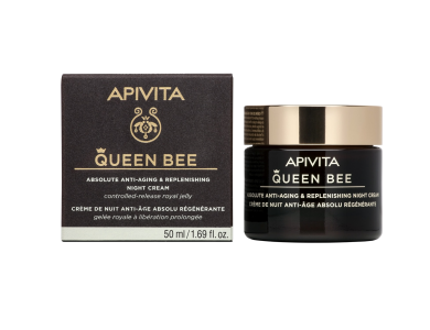 Apivita Queen Bee Absolute Anti-Aging & Replenishing Night Cream Κρέμα Νύχτας Απόλυτης Αντιγήρανσης & Εντατικής Θρέψης, 50ml