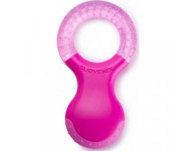 Suavinex Step 2 Chilled Teether, Δροσιστικός κρίκος οδοντοφυΐας +4m, Ροζ