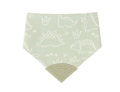 ALL4ELLA Bandana Μπαντάνα-Σαλιάρα Υφασμάτινη και Μασητικό Dino, 1τμχ