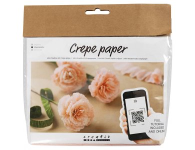 DIY Μίνι Σετ Χειροτεχνίας με γαρίφαλα από κρεπ χαρτί για κατασκευή όμορφων λουλουδιών, 1πακ