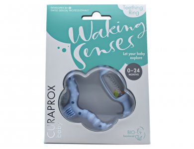 Curaprox Baby Teething Ring Blue Κρίκος Οδοντοφυϊας 0-24m, 1τμχ