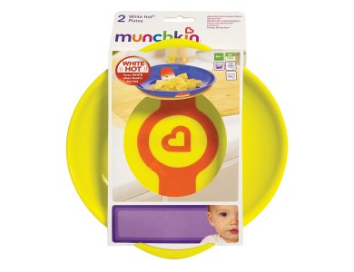 Munchkin White Hot Plates, Πιάτα με Ένδειξη Θερμότητας,σετ 2τμχ