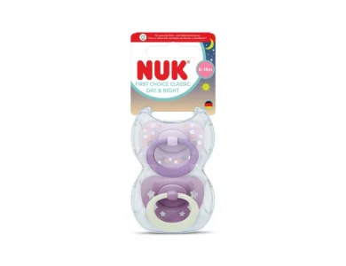 Nuk First Choice Classic Day & Night Πιπίλες 18-36m, 2τμχ