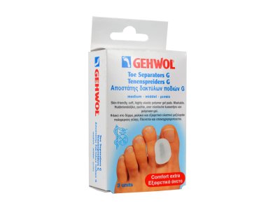 Gehwol Toe Separator G Medium, Αποστάτης δακτύλων ποδιού G, Μέγεθος Μεσαίο, 3τμχ