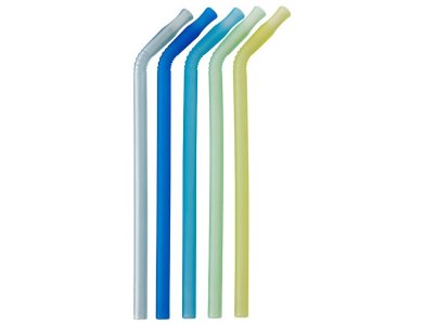 B.box Pool Party Straw, Σετ Καλαμάκια Σιλικόνης με Βούρτσα Καθαρισμού, 5τμχ