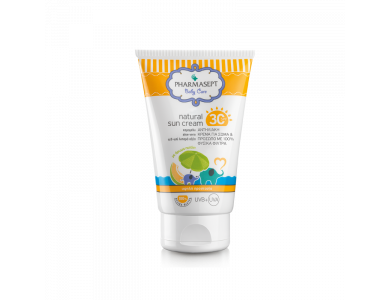 Pharmasept Tol Velvet Baby Natural Sun Cream SPF30, Βρεφική Αντηλιακή Κρέμα για Πρόσωπο & Σώμα,100ml