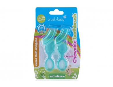Brush-Baby Μασώμενη Οδοντόβουρτσα για Μωρά, 2τμχ