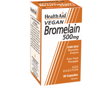 Health Aid Vegan Bromelain 500mg 1200GDU 30caps