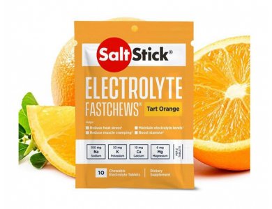 SaltStick Electrolyte FastChews Tart Orange - Ταμπλέτες Ηλεκτρολυτών για Ενίσχυση Αντοχής, Πορτοκάλι, 10chew.tabs