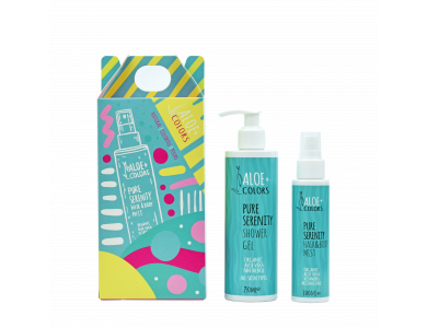 Aloe+Colors Gift Set Pure Serenity, Shower Gel 250ml & Hair-Body Mist, 100ml