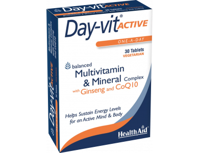 Health Aid Day-Vit Active CoQ10 & Ginseng 30caps