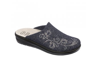Scholl Esther Navy Blue Γυναικείες Χειμωνιάτικες Παντόφλες, No39