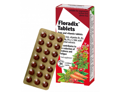 Power Health Floradix Tablets Τονωτικό Συμπλήρωμα Διατροφής για Γυναίκες με Οργανικό Σίδηρο, Βιταμίνες C & B Complex, 84 tabs