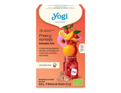 Yogi Tea Cold Brew Βιολογικό Τσάι Φράουλα & Πορτοκάλι, 15x2g