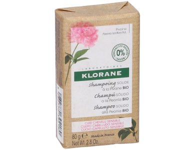 Klorane Peony Solid Στέρεο Σαμπουάν για Όλους τους Τύπους Μαλλιών, 80gr