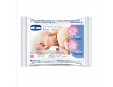 Chicco Breast Wipes, Μαντηλάκια Καθαρισμού Στήθους, 16τμχ